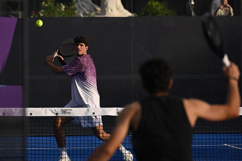 Arturo Coello entrenando en el Foro Italico