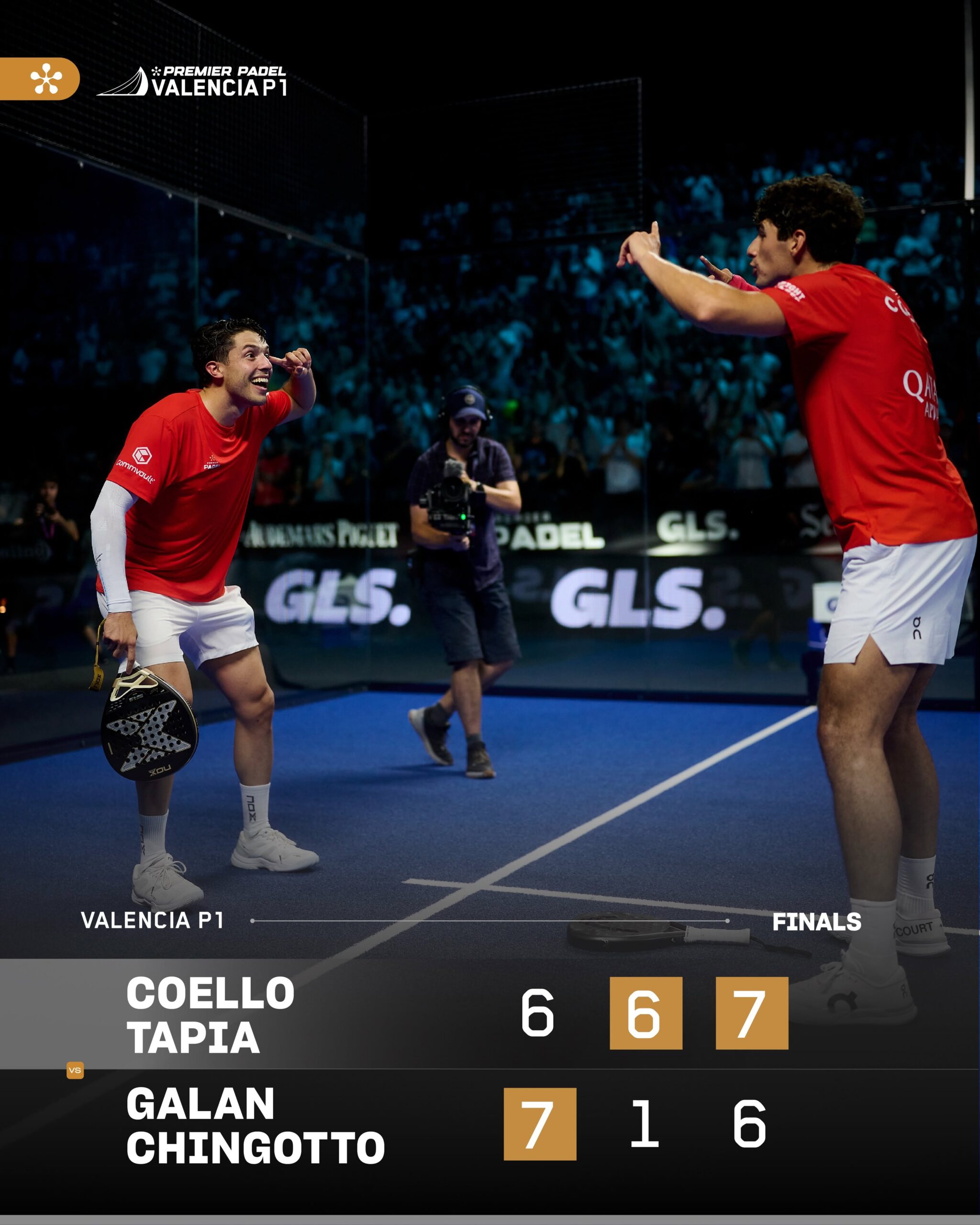 Resultado de la final masculina del Valencia P1 2026: Coello y Tapia 6-7 6-1 7-6