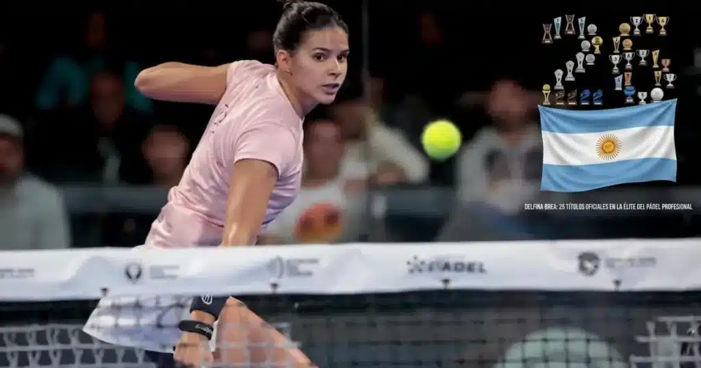 Delfina Brea en acción durante el Premier Padel 2026