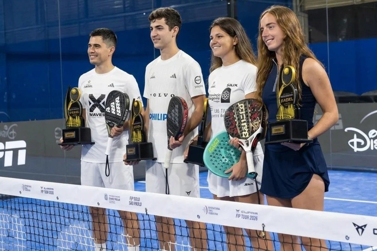 Campeones del FIP Gold São Paulo 2026: David Gala y Maxi Arce, Jimena Velasco y Raquel Eugenio