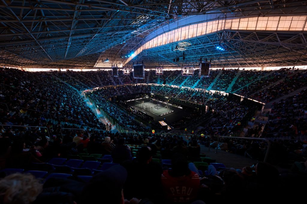 Parque Roca lleno durante el pádel en Argentina