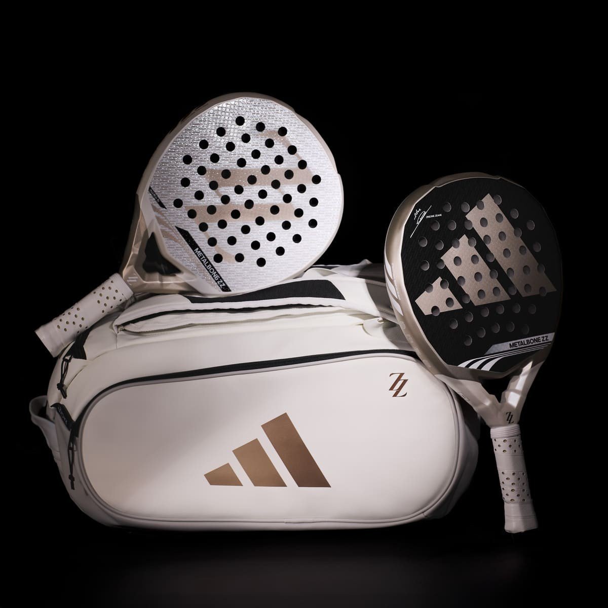 Palas y paletero Tour ZZ de la Cápsula ZZ de adidas pádel y Zidane