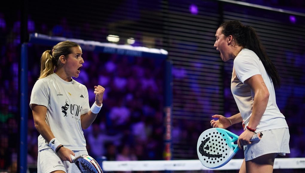 Ari Sánchez y Andrea Ustero festejan en la final del Milano P1